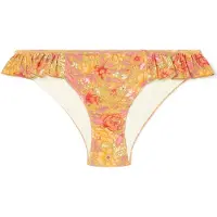 Louise Misha Bikini Bottom Yumi Khaki Multi Flowers Talla: XXS | Bikinis Outlet | Mujer | Marrón