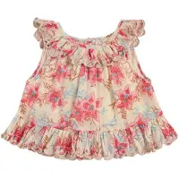 Louise Misha Top Zelie Raspberry Flowers Talla: 6M | Camisas Outlet | Unisex | Rosa