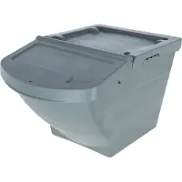 Kerbl - Contenedor apilable para pienso, 60 litros, con tapa, de plástico
