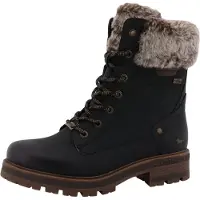 Mustang Botines con cordones 'Darleen' beige moteado / negro