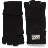 Hestra - Raggwool Half Finger - Guantes size 8, negro