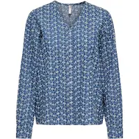 ONLY Blusa azul / blanco