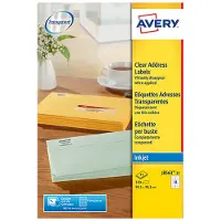 Avery Zweckform Zweckform J8563-25 Etiquetas transparentes de 99,1 x 38,1 mm - 350 etiquetas