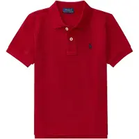 Ralph Lauren para niño. 322603252009 Polo icónico de piqué rojo (3años= 102/108cm), Negro, Casual, Algodón, Manga corta, moda infantil,