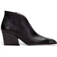Hispanitas para mujer. HI243596 Botines punta redonda de piel negro (41), 3 a 5cm, Cremallera, Casual, outlet 2026.