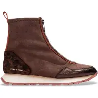 Hispanitas para mujer. HI254354 Zapatillas de Piel Kansas marrón (39), Plano, Cremallera, Casual, outlet 2026.