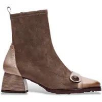 Hispanitas para mujer. HI254219 Botines de Piel Marsella marrón (36), 3 a 5cm, Cremallera, Casual, outlet 2026.