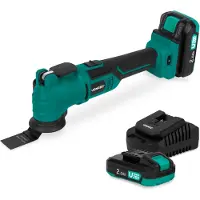 Vonroc Multiherramienta Oscilante Sin Cable 20V | Incl. 2x 2.0Ah Batería y Cargador Rápido