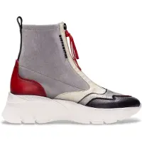 Hispanitas para mujer. CHI243628 Botines de piel deportivos gris, multicolor (41), 3 a 5cm, Cremallera, Casual, outlet 2026.