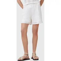 AllSaints Giana Crochet Short Tofu White Talla: S | Pantalones Cortos Outlet | Mujer | Blanco