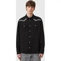 AllSaints Dallin Ls Shirt Black Talla: XL | Camisas Casuales Outlet | Hombre | Negro