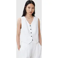 AllSaints Aleida Tri Waistcoat White Talla: 10 | Chaquetas Outlet | Mujer | Blanco