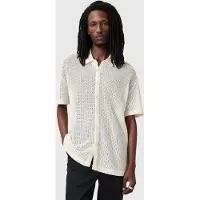 AllSaints Munroe Ss Shirt Chalk White Talla: XS | Camisas Casuales Outlet | Hombre | Blanco