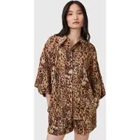 AllSaints Charli Shirt Evia Golden Brown Talla: 6 | Blusas Outlet | Mujer | Marrón