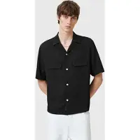 AllSaints Farley Ss Shirt Black Talla: XL | Camisas Casuales Outlet | Hombre | Negro