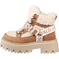 Buffalo Botines con cordones 'Aspen' beige claro / marrón