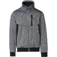 KOROSHI Sudadera con cremallera gris / negro