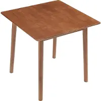 En.casa Mesa de comedor "Klijori" para 2-4 personas. Mesa de cocina, 75 x 75 x 74 cm, cuadrada, de madera con aspecto de nogal