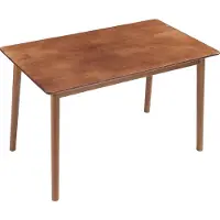 En.casa Mesa de comedor "Klijori" para 6 personas. Mesa de cocina, 140 x 70 x 74 cm, rectangular, madera con aspecto de nogal