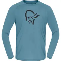 Norrøna - Ropa interior térmica - Femund PureUll Long Sleeve M Trooper de Lana - Talla XL - Azul