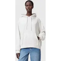 AllSaints Fuse Talon Hoody Ashen White Talla: M | Sudaderas con Capucha Outlet | Mujer | Blanco
