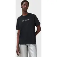 AllSaints Wings Bf Tee Black Talla: L | Camisetas de Seda Outlet | Mujer | Negro