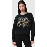 AllSaints Slitha Separo Sweat Black Talla: XS | Sudaderas con Capucha Outlet | Mujer | Negro