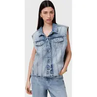 AllSaints Laura Emb Sl Jacket Light Indigo Talla: M/L | Chaquetas Outlet | Mujer | Azul