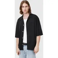 AllSaints Rialto Ss Shirt Black Talla: XS | Camisas Casuales Outlet | Hombre | Negro