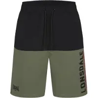 Lonsdale Bermudas 'Hayling' oliva / rojo / negro