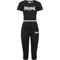 Lonsdale Chándal 'Ixworth' negro / blanco