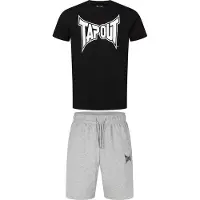 TAPOUT Ropa para correr 'Walker' gris moteado / negro