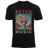 Cotton Prime Camiseta 'Retro Music ' umbra / petróleo / rojo vivo / negro