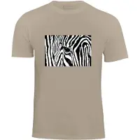 Cotton Prime Camiseta 'Black & White Zebra Eye' beige / negro / blanco