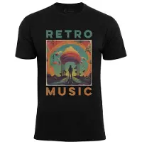 Cotton Prime Camiseta 'Retro Music' esmeralda / naranja / rojo / negro