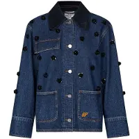 Baum und pferdgarten Beannie Jacket Denim Sequince Flower Talla: 38 | Chaquetas Vaqueras Outlet | Mujer | Azul