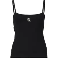 Karl Lagerfeld Ikon Patch Tank Top Black Talla: L | Camisetas de Tirantes Outlet | Mujer | Negro