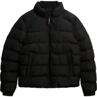 Superdry para hombre. M5012287A Chaqueta Sports Puffer negro (XL), Casual, Poliéster, outlet 2026.