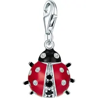 Rafaela Donata Colgante rojo / negro / plata