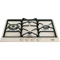 Smeg Placa De Gas Cortina Sr764po 4 Fuegos