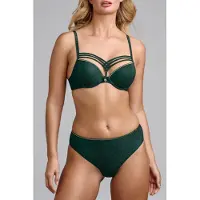 Marlies Dekkers Dame De Paris Pine Green And Gold Lurex Push Up Bra Talla: 70B | Brasieres Outlet | Mujer | Cian