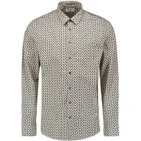 No-excess Shirt Stretch Allover Printed White Talla: XXL | Camisas Casuales Outlet | Hombre | Blanco