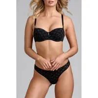 Marlies Dekkers Calliope Black And Gold Print Balcony Bra Talla: 70B | Brasieres Outlet | Mujer | Negro