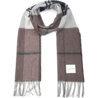 Profuomo Bufanda Lana Cuadros Multicolor Marrón Beige Gris