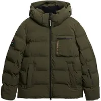 Superdry para hombre. MS110188A Chaqueta Ski Sports Washed verde (XL), Casual, Nieve, Sostenible, Nylon reciclado, outlet 2026.