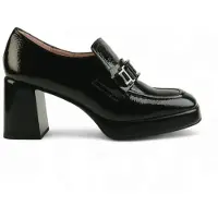 Hispanitas para mujer. HI243657 Mocasines de Piel Basalt negro (37), 5 a 8cm, Ninguno, Casual, Fiesta, Clásico, outlet 2026.