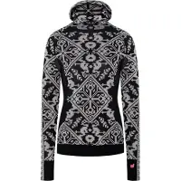 Kari Traa - Women's Saga Hood - Ropa interior merino size M, gris/negro