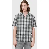 AllSaints Undermono Ss Shirt Black/white Talla: XS | Camisas Casuales Outlet | Hombre | Negro