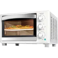 Cecotec Horno eléctrico de encimera Bake&Toast 2600, color blanco, capacidad para 4 pizzas