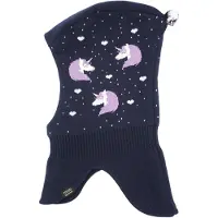 Maximo - Girl's Slouch Hat Jacquard Unicorn - Gorro size 49-51 cm, azul